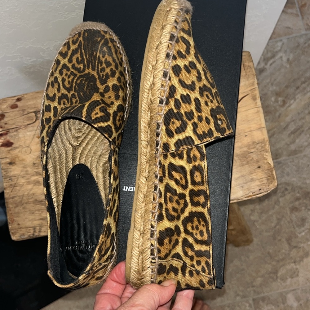 Saint Laurent Leopard Print Espadrilles - Picture 6 of 7